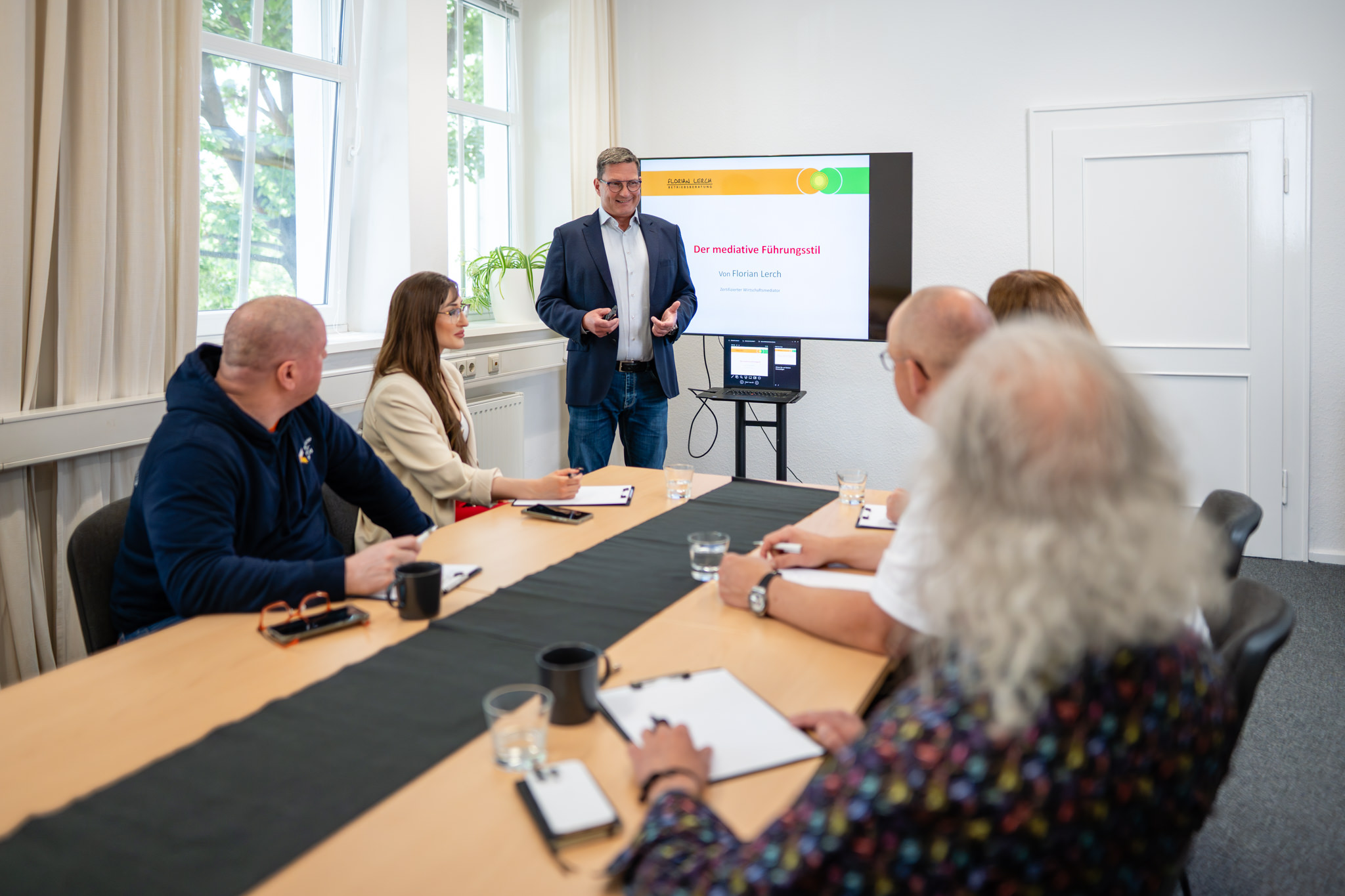 Florian Lerch bei einem Führungsworkshop